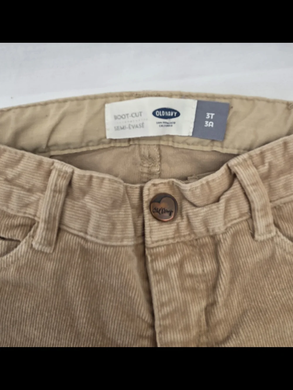 Old Navy Kids' Tan Corduroy Bootcut Pants
